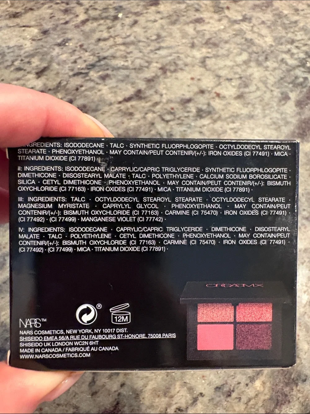 NARS Orgasm X Quad Eyeshadow - Coral Pink Accent